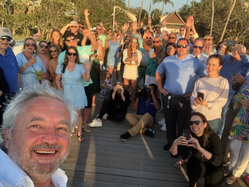 Community members participate in unveiling ceremony at the Naples Pier